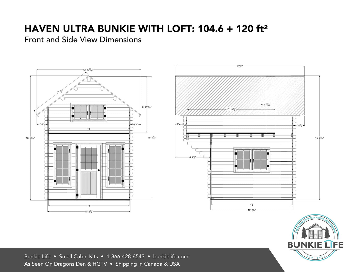 Haven ULTRA™ Bunkie with Loft- Free Shipping!!!