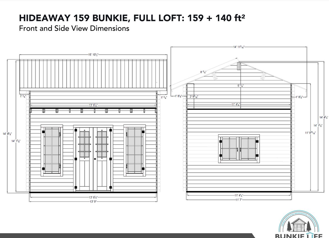 Hideaway™ 159 Bunkie with Full Loft